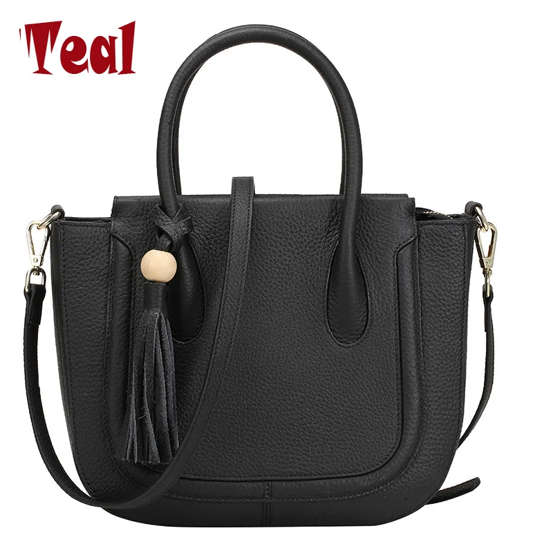 

Women's Leather Bag Fashion Genuine Leather Women Handbag 2016 American LUXURY Style new winter shoulder bags smile face design