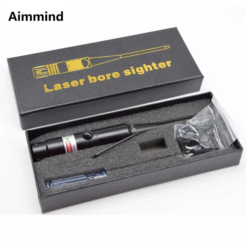 1Set Adapters Rifles Green Red  Laser Bore Sighter Collimator Kit with Box Carry Laser Sight For .177 to .50 Caliber Riflescope