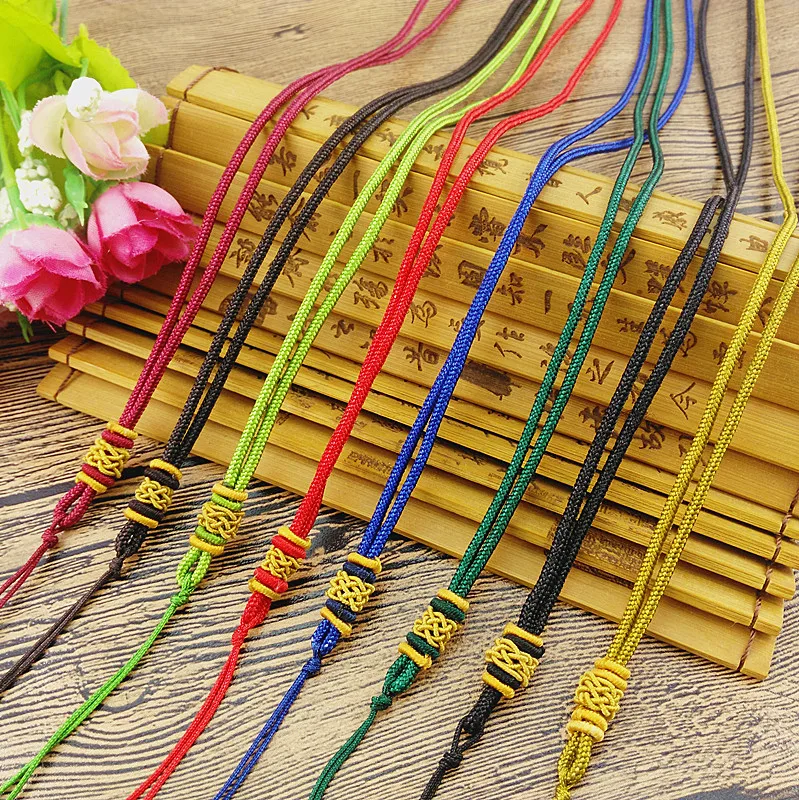 

10pcs Hand Knited Necklace silk thread knot cord For Pendant-long cord ananas knot