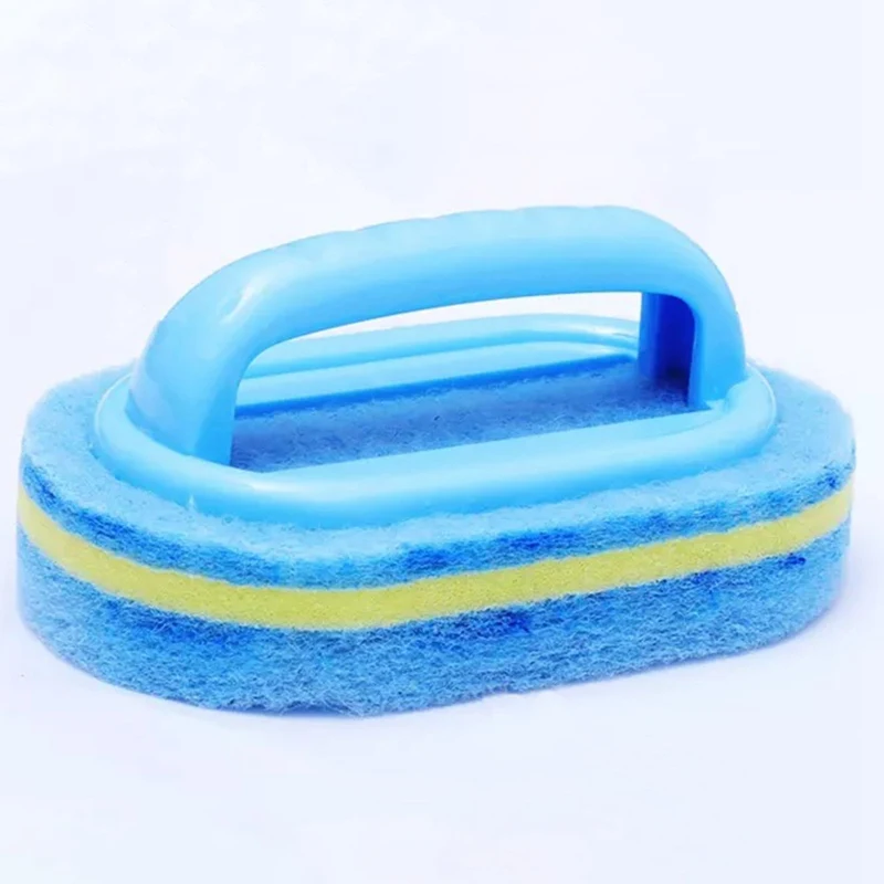 

Kitchen Cleaning Bathroom Toilet Kitchen Glass Wall Cleaning Bath Brush Plastic Handle Sponge Bath Bottom