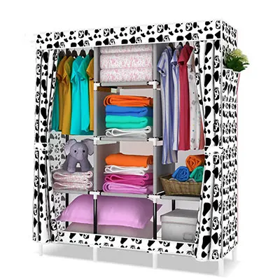 Современный минималистичный нетканый Тканевый шкаф для одежды складной пылезащитный шкаф для хранения одежды DIY сборочный шкаф мебель - Цвет: color 3