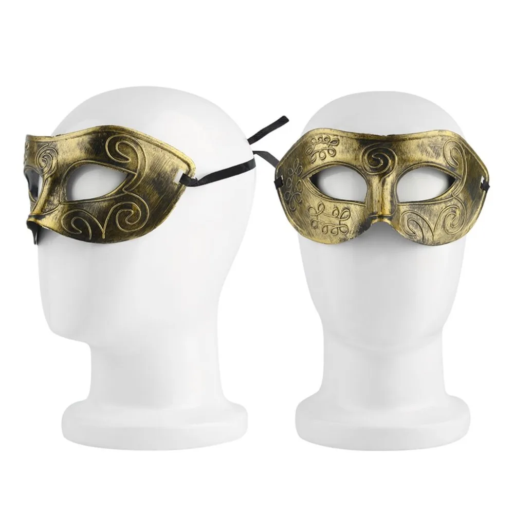 1PC Silver Half Face Retro Roman Gladiator Halloween Party Facial Masquerade Mask Men Women Party Anonymous 3
