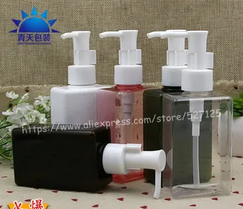 

150ml pretty colors square PET bottle with white plastic pump.lotion/hand wash/Shampoo/moisturizer/facial water PET bottle