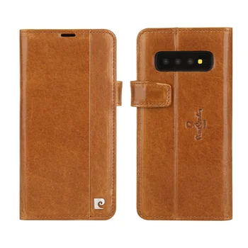 

Pierre Cardin Genuine Leather Magnet Book Flip Case For Samsung Galaxy S10/ Plus Luxury Wallet Case Cover For Samsung S10 Plus