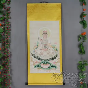 

China Antique collection Boutique Calligraphy and painting Bodhisattva diagram /1