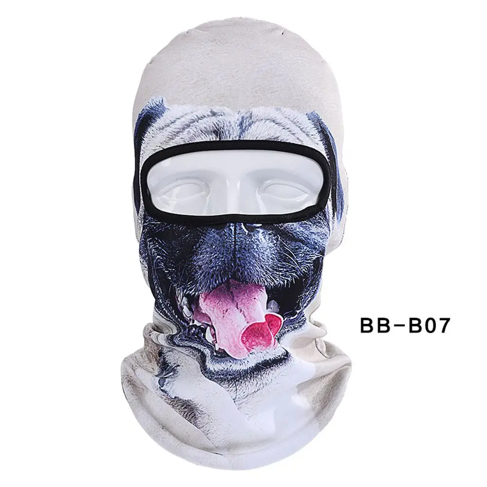 Новые популярные Лыжные шапки с 3D-принтом в виде животных, маска для езды на велосипеде на открытом воздухе, зимние тёплые Лыжные маски для кошек и собак