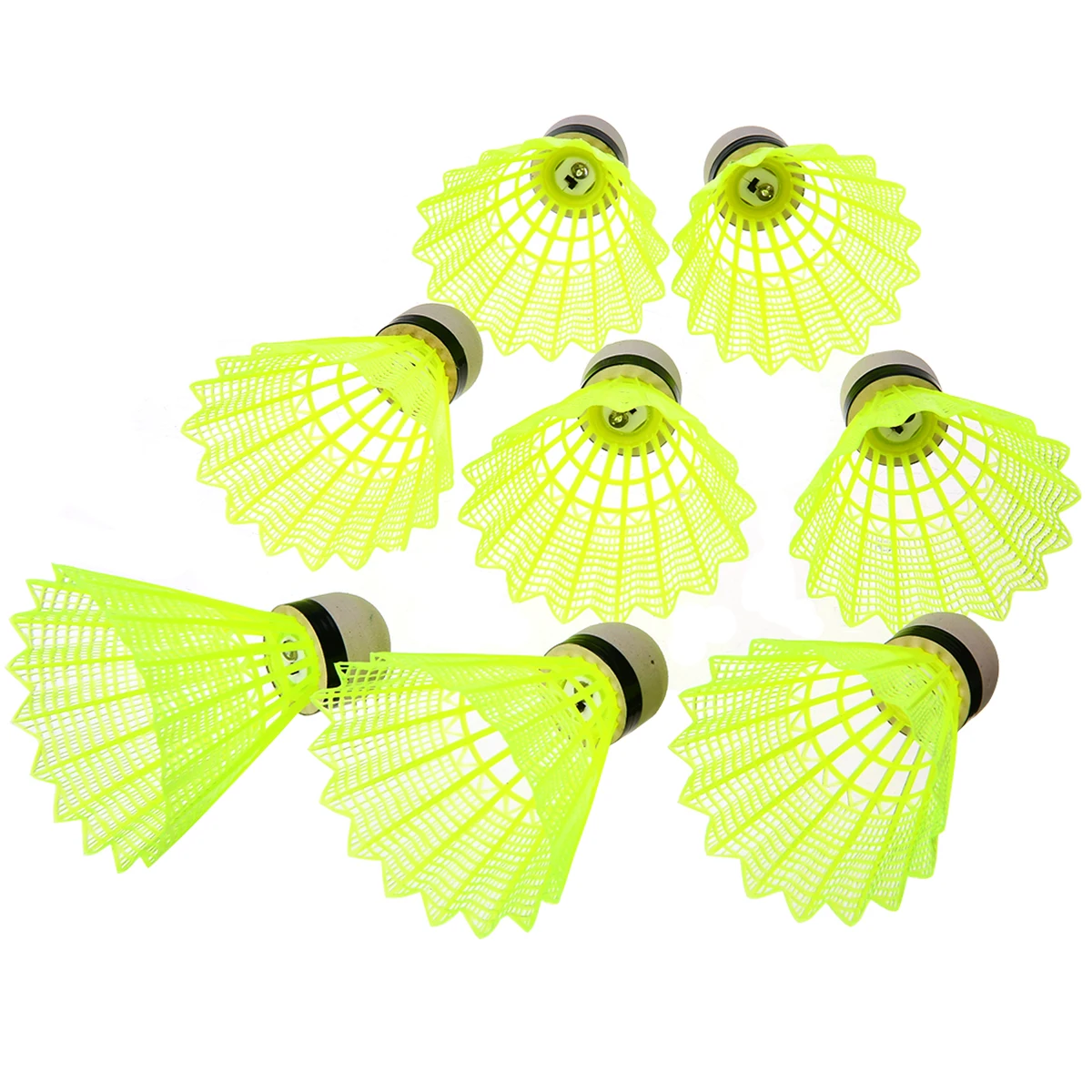 8Pcs LED Badminton Shuttlecock Nylon Night Lighting Birdies Shuttlecocks Dark Night Light Colorful Badminton Shuttlecock