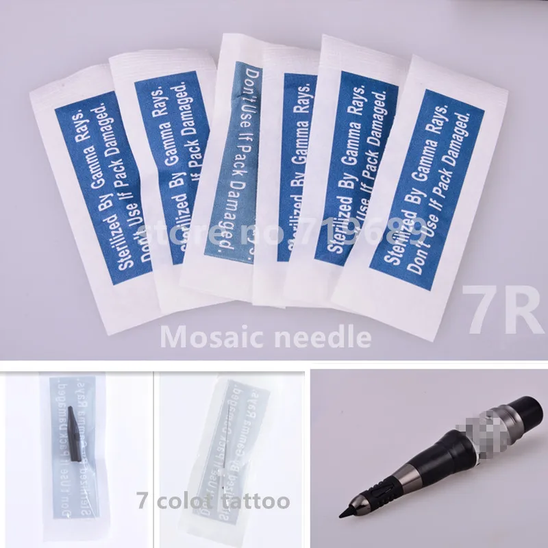 

100 PCS 7 Pin U Shape Tattoo Needles Permanent Makeup Eyebrow Embroidery Blade For 3D BTCH Mosaic Tattoo Machine