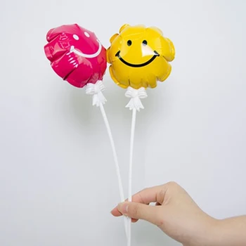 

1pc Smile Face Decorations Creative Automatic Inflatable Balloons Baby Shower Girl/Boy Wedding Party Birthday Party Supplies DIY