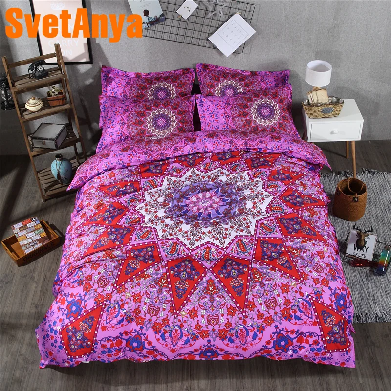 

Svetanya Pillowcase+Comforter Cover Bedding Set (no Sheet) Colorful Indian Elephant Linens Twin Full Queen Double King Size