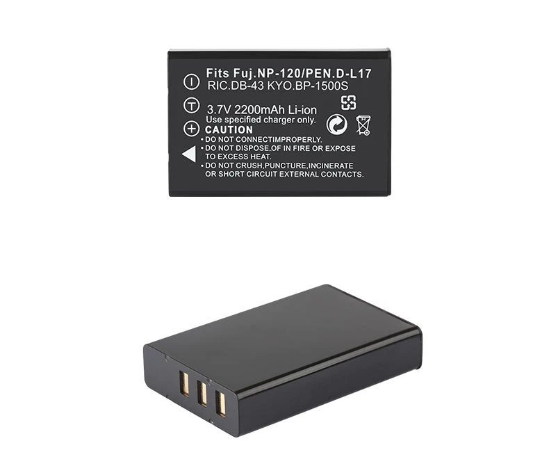 Dinto 1pc 2200mAh 3.7V NP-120 NP 120 NP120 FNP-120 FNP120 Battery for FUJIFILM F10 F11 ZOOM for BP-1500S D-LI7 DB-43 Batteries - ANKUX Tech Co., Ltd