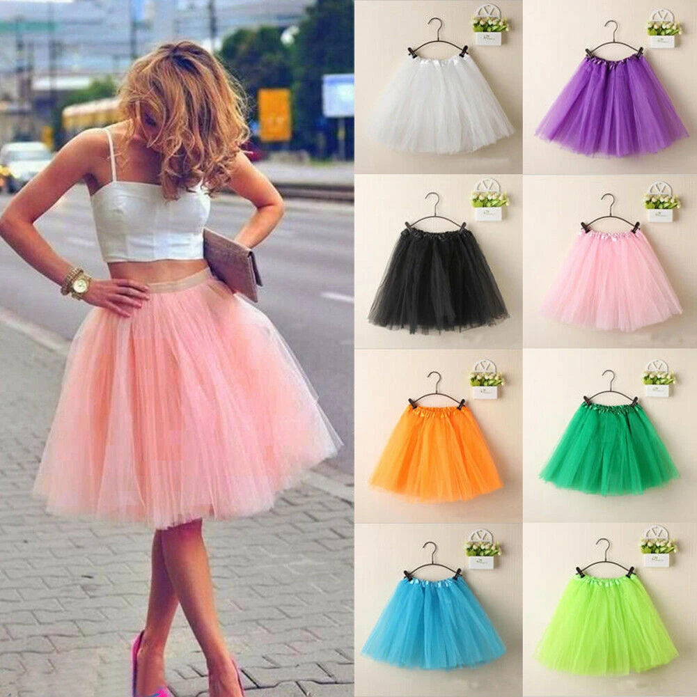 Newest Adult Women Party Costume Petticoat Princess Tulle Tutu Skirt Pettiskirt Jupe Femme lululemon skirt