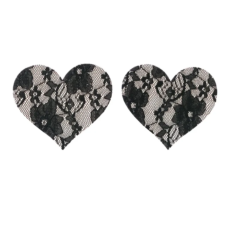

10 pairs (20 Pcs) /lot Lace women Heart Nipple Pasties Breast Bra Nipple Cover Paste Adhesive erotic lingerie Stickers