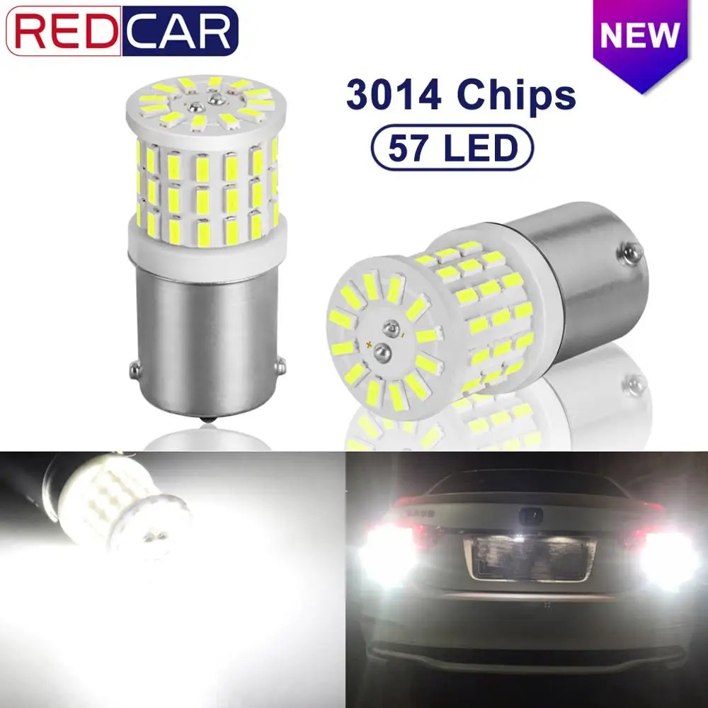 2 шт. керамический светодиодный 1156 BA15S P21W 1157 BAY15D P21/5 Вт Светодиодный R5W 1200LM белый