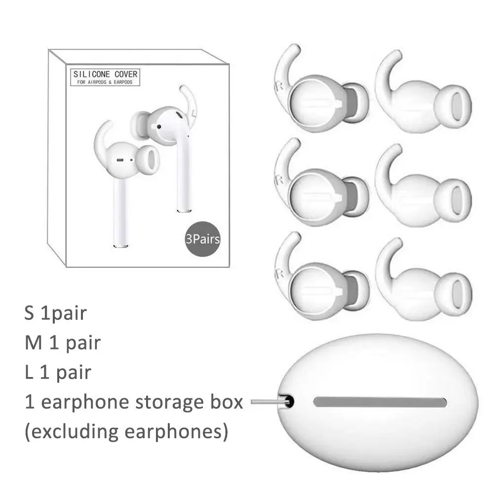 3 пары силиконовых крючкообразных наушников стабилизатор 30 градусов в уши противоскользящие крючки для ушей аксессуары для AirPods EarPods