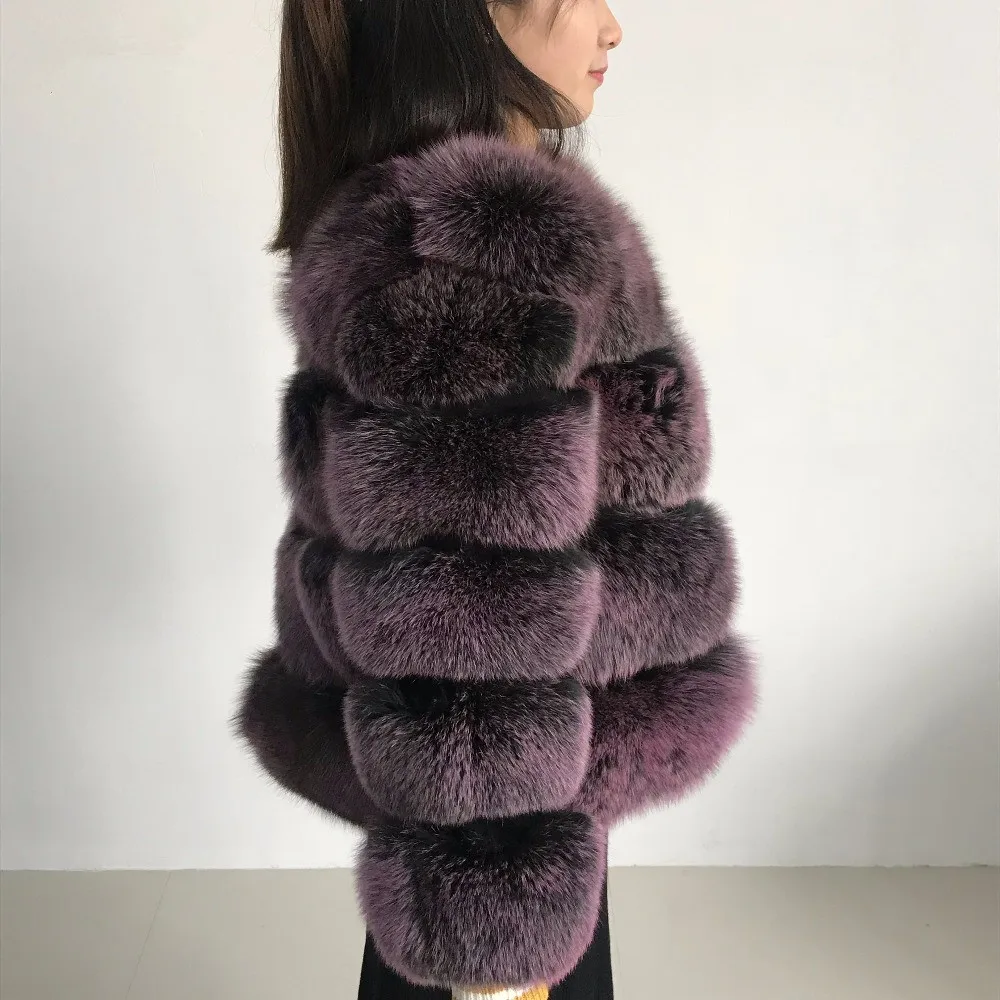 QIUCHEN PJ8085-1, новинка, шуба из натурального лисьего меха, съемные рукава, пальто, натуральный лисий жилет, высокое качество, женская зимняя укороченная куртка