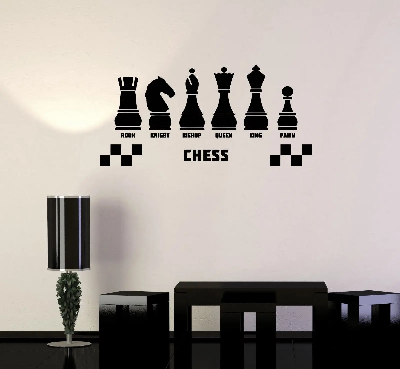 

2016 new fashion Vinyl Decal Chess Club Intellectual Game Wall Stickers Mural Free shipping