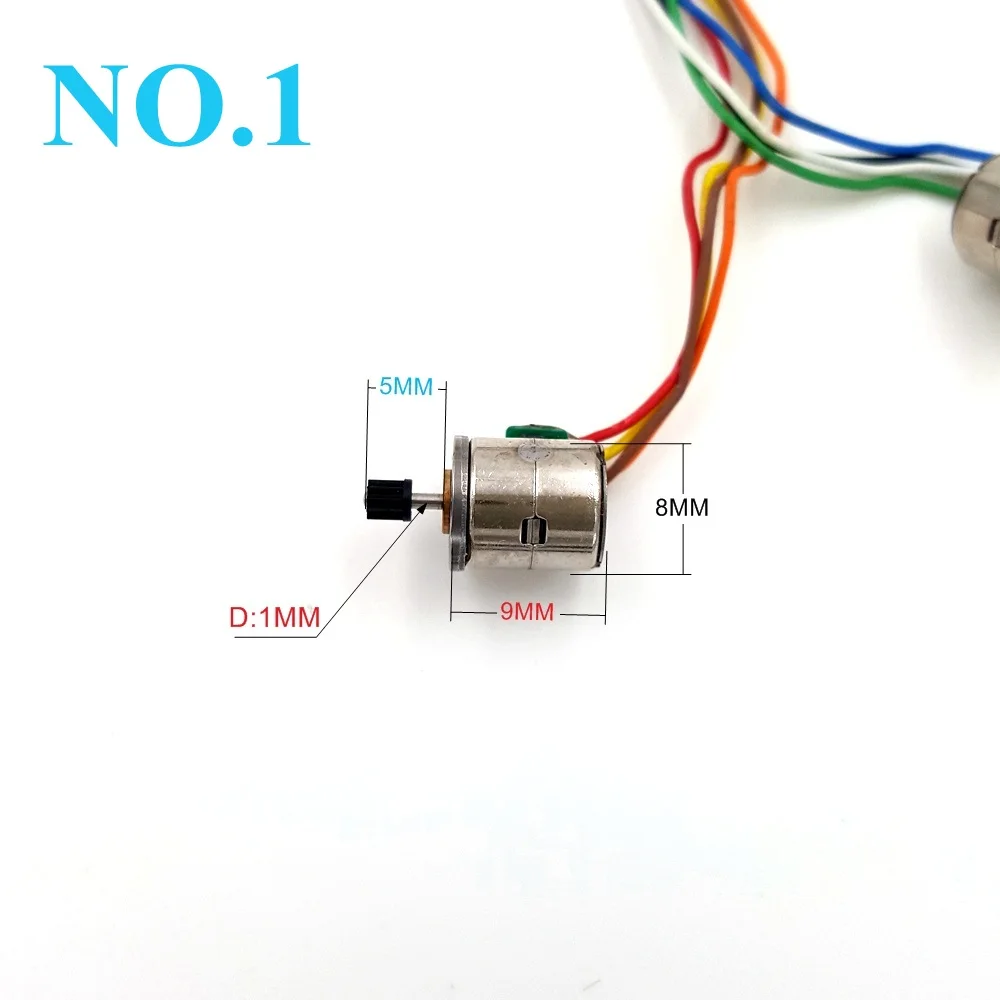 2 шт./лот микро шаговый двигатель 8 мм 2-фазный шаговый двигатель 4-проводной с Шестерни и соединительная линия