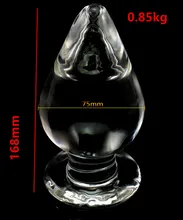 Dia 7.5 CM Large Glass Anal Pleasure Bead Butt Plug,Fetish Erotic Anus Expand Tool Sex Toys Adult Games For Women And Men Gay
