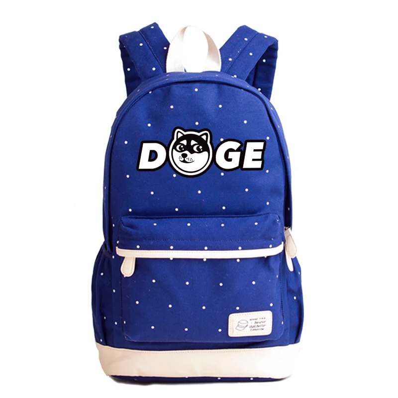 2018 Funny Doge Printing Backpack Shiba Inu Cartoon Women Shoulder Bags