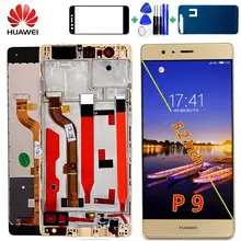 Huawei 5,2 дюймов ЖК-дисплей для huawei P9 EVA-L09 EVA-L19 1920*1080 кодирующий преобразователь сенсорного экрана в сборе рамка со стеклянной пленкой инструменты