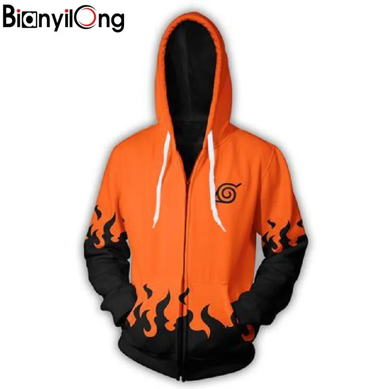 

Fashion men women Cool sweatshirt Hoodies Men women 3D print Orange Seven generations Naruto Streetwear Long sleeve clothling