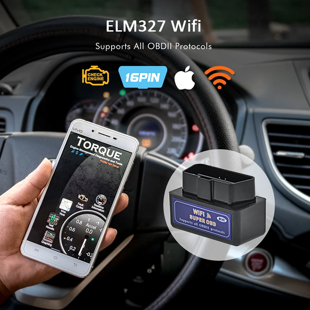 ELM327 V1.5 wifi/Bluetooth/USB PIC18F25K80 чип OBD2 диагностический считыватель кода Сканер Инструмент Мини ELM 327 для Android/iOS/Windows