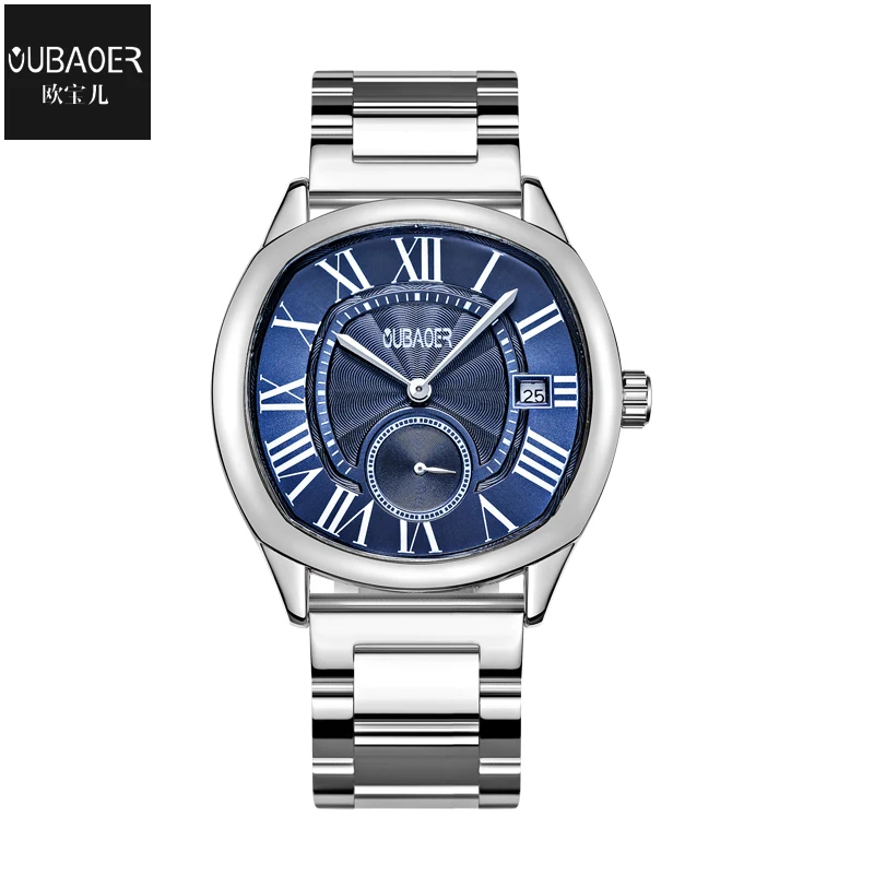 

Reloj Hombre Men Quartz Waterproof Watch for Men's Stainless Steel Calendar Business Watches Wristband Horloge Mannen