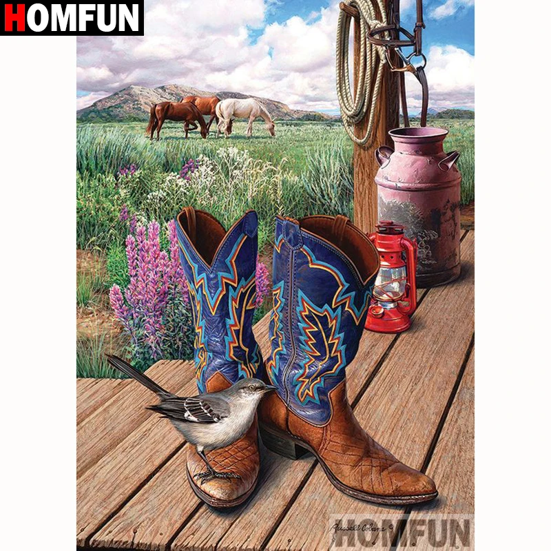 Картина для алмазной вышивки HOMFUN A18258 алмазная вышивка с полными