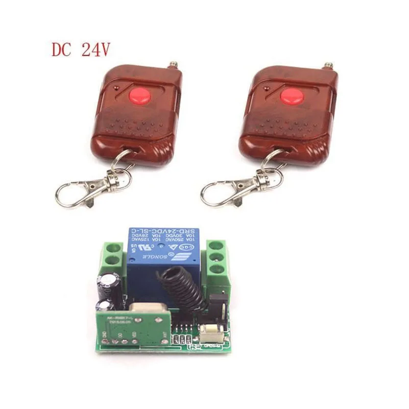 Sleeplion DC 24V 10A 1CH RF Relay 2 wireless Control Switch Transmitter+Receiver Power ON/OFF