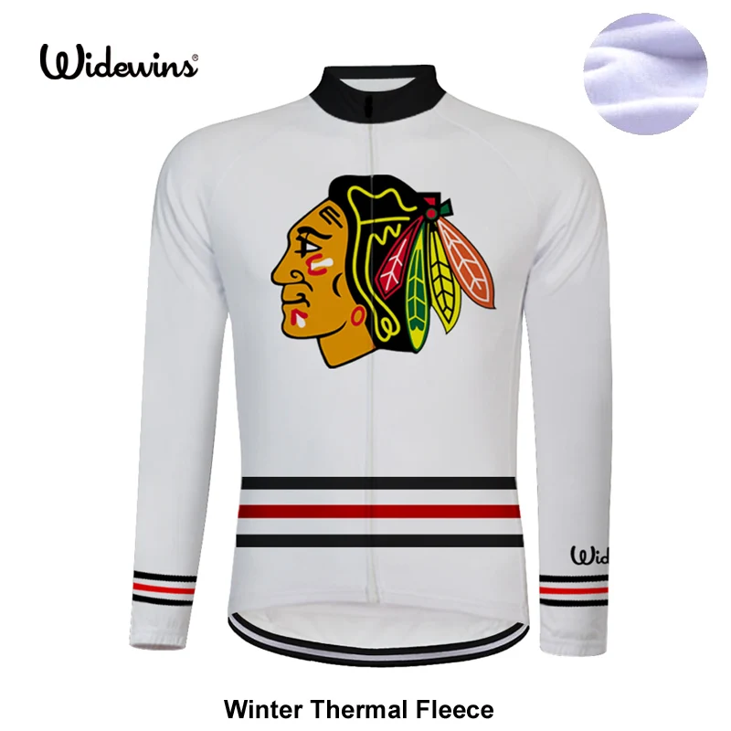 Chicago blackhawks, Майки для велоспорта, Зимняя Теплая Флисовая одежда с длинными рукавами для гонок, горного велосипеда, одежда Ropa Ciclismo 8002