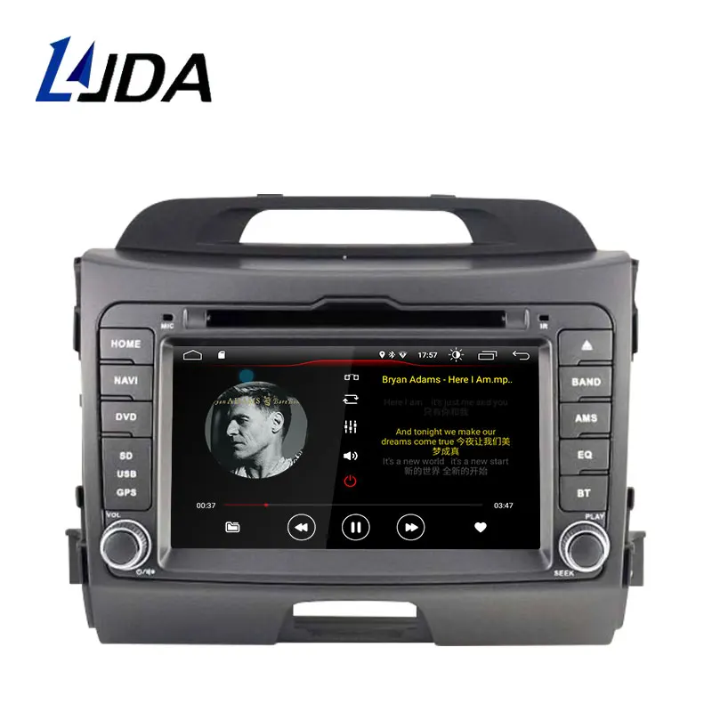 Perfect LJDA Android 9.1 Car DVD Player For KIA Sportage 3 2010-2012 2013 2014 015 GPS Navigation 2 Din Car Radio Multimedia WIFI Stereo 2