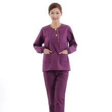 Женский костюм медика наборы медсестры Больничная форма стоматологическая клиника салон красоты с длинным рукавом медицинская рабочая одежда Slim Fit 1961
