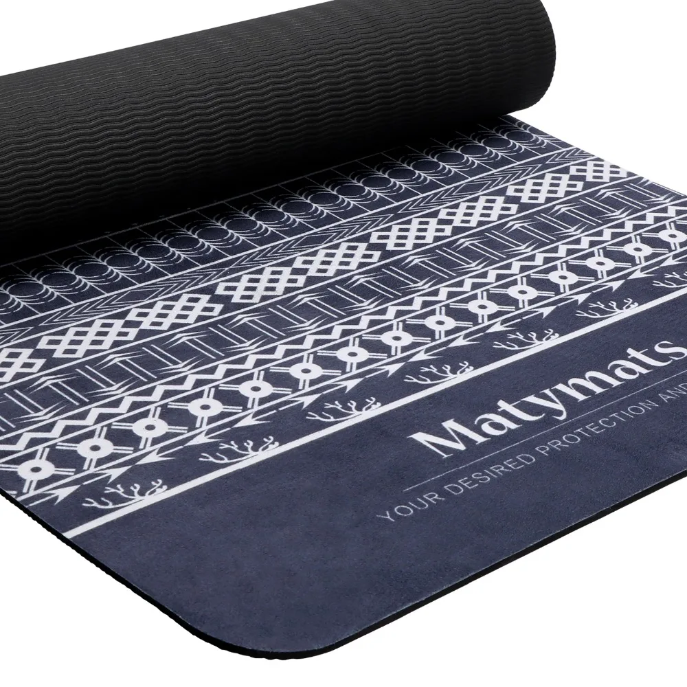 

Matymats 183cm*63cm Hot Yoga Mat 5mm Multi-functional Microfibre TPE Mat Non-Slip Sport Mat For Fitness Yoga