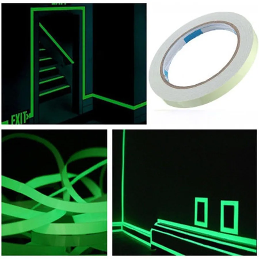 1cmx3m Stylish Reflective Tape Car Stickers Glow in The Dark DIY Light LuminousWarning TapeSafety Auto Home StylingAccessories