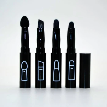 

New MINI Portable Multifunction Makeup brush 4 in 1 eye makeup brushes eyeshadow eyebrow shaving lip brush Cosmetic brush 50pcs