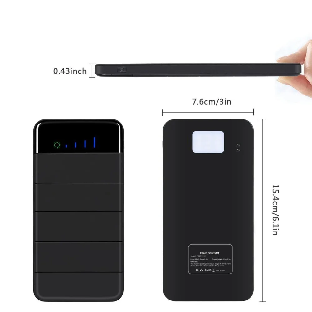 Foldable Power Bank Dual USB Solar Powerbank External Battery Charger Poverbank for Xiaomi for Iphone6 7 8 X for Ipad Foldable Power Bank Dual USB Solar Powerbank External Battery Charger Poverbank for Xiaomi for Iphone6 7 8 X for Ipad