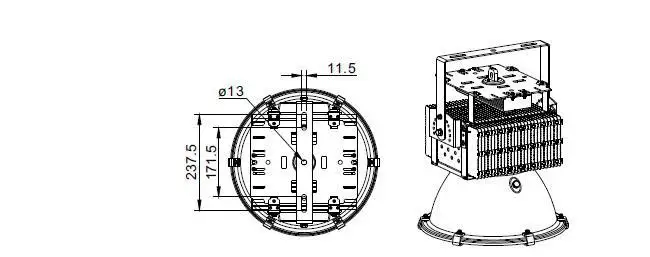 Высокая мощность 150 Вт светодиодный подвесной светильник типа High bay свет IP65 Светодиодный прожектор для промышленности стадион CREE светодиодный и привод meawell AC85-265V