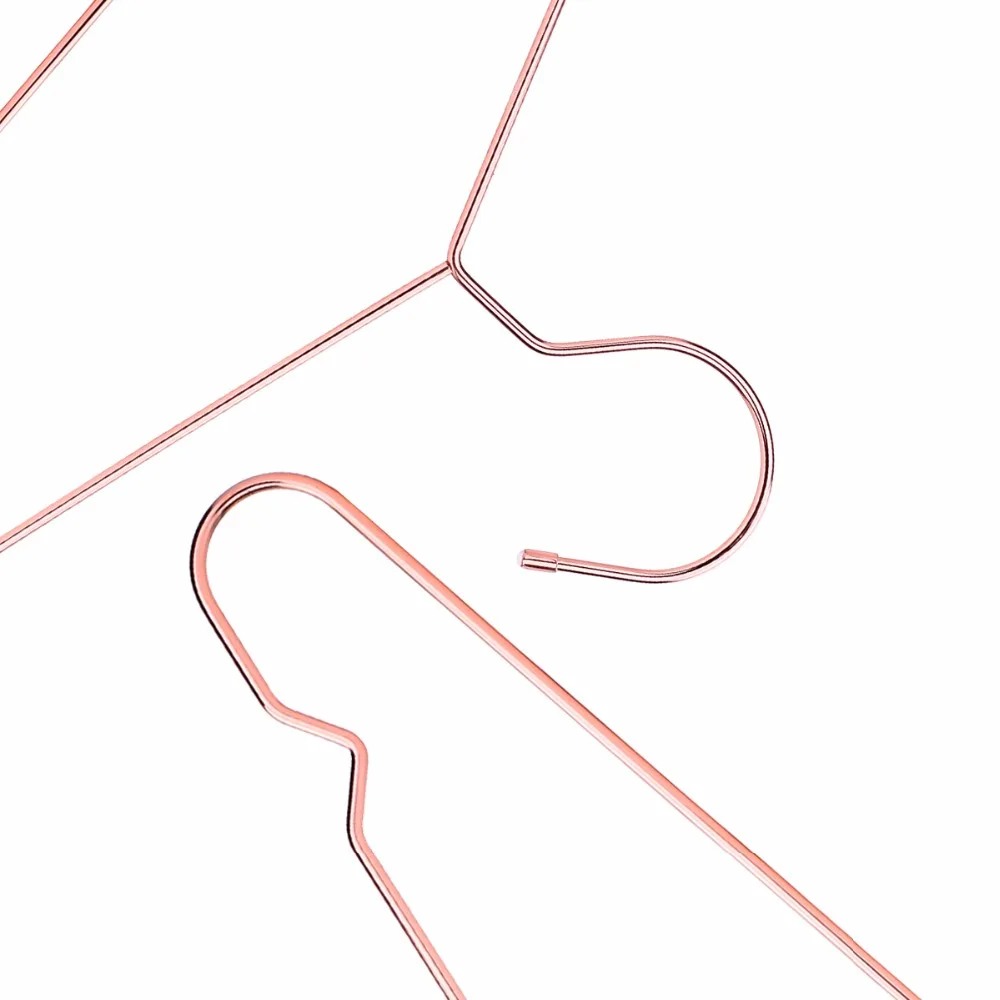 Hangerlink Rose Gold Metal Clothes Shirts Hanger with Groove, Heavy Duty Strong Coats Hanger, Suit Hanger (20 pcs/Lot)