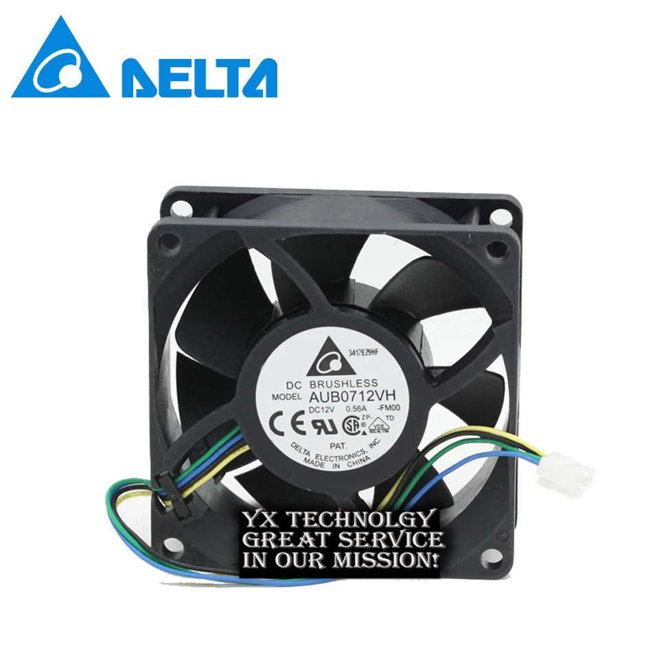 AUB0712VH 12V 0.56A 7CM 7025 4 wire PWM temperature controlled cooling fan for deltain Fans