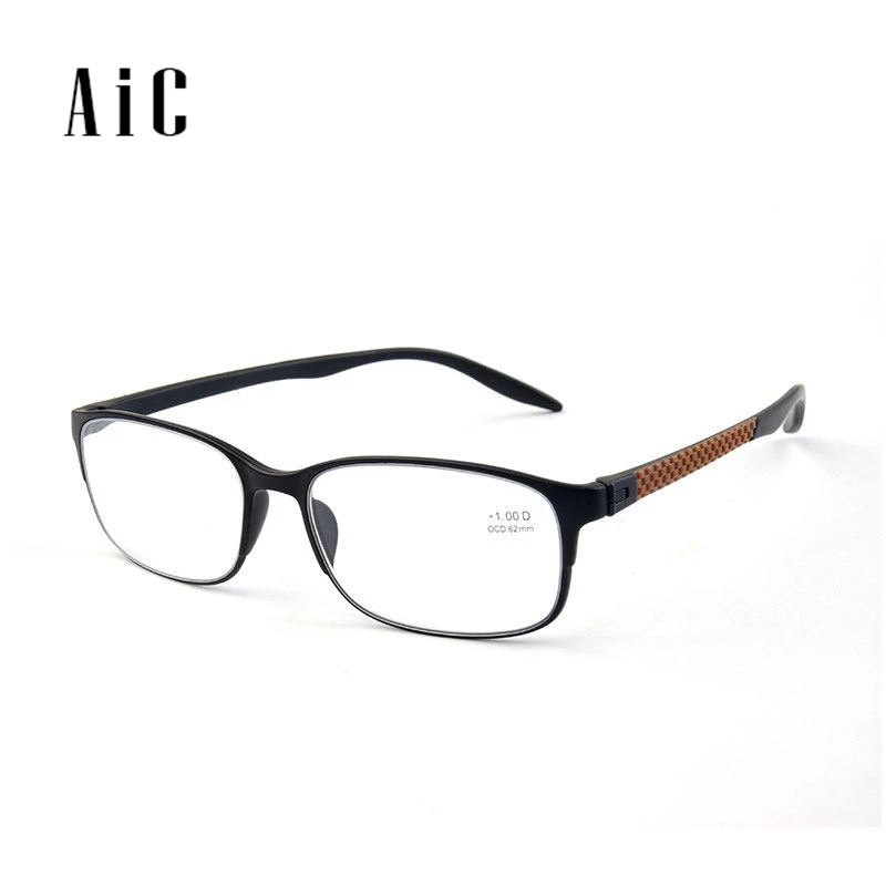 

Reading Glasses TR90 Frame Resin Lens Black / Brown Color Men computer glasses Points to 1.0 1.5 2.0 2.5 3.0 3.5