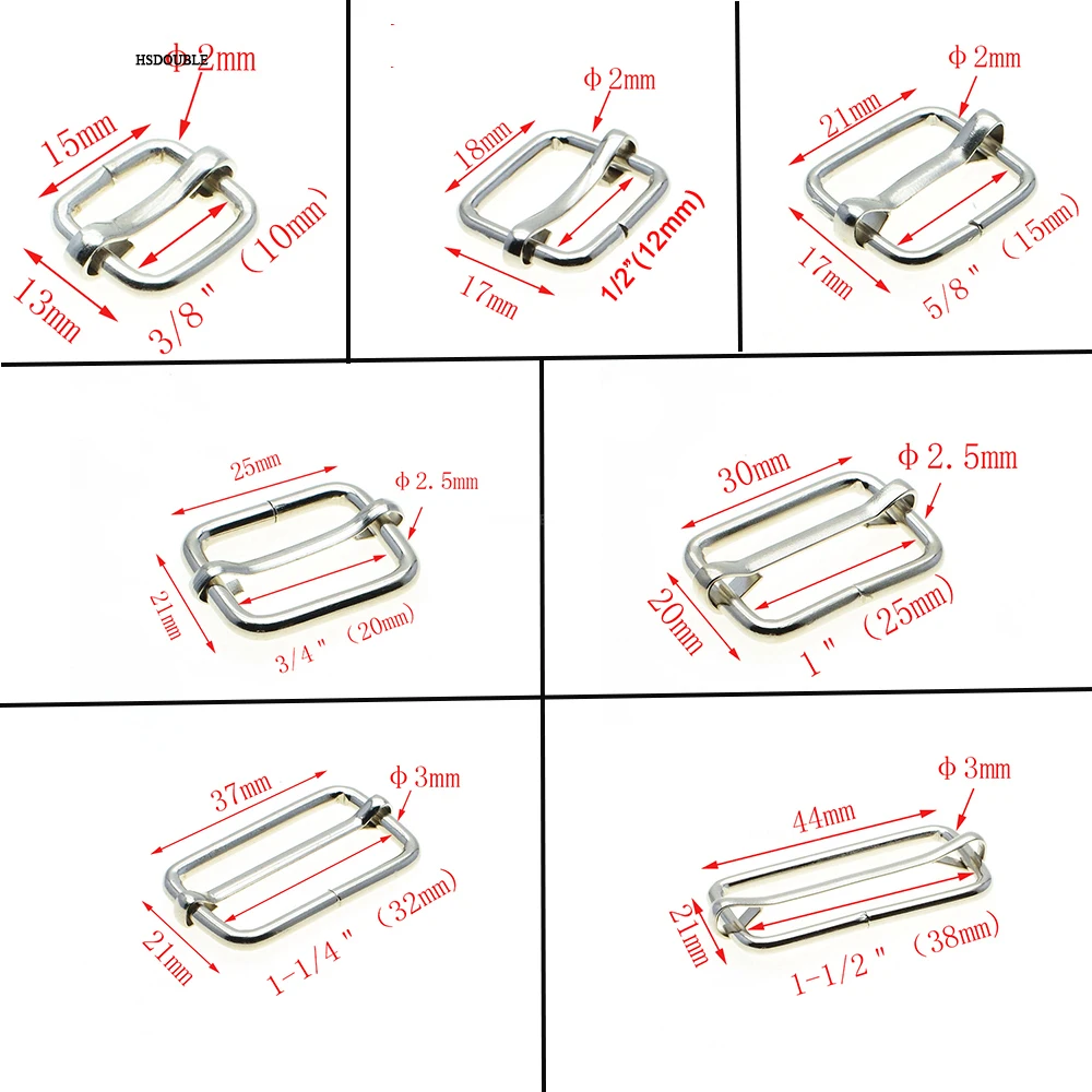 10 шт./упак. металла шлепанцы без задника с открытыми пальцами Tri-скользит-провод ремень с слайдер регулятор пряжки