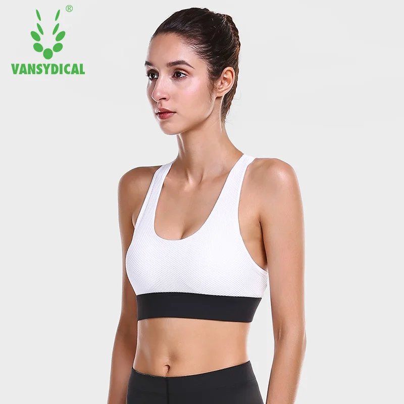 Vansydical Спортивное нижнее белье женские дышащие сетчатые спортивные бюстгальтеры
