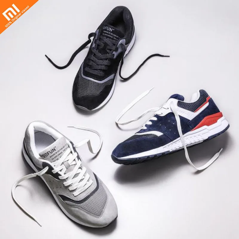 

xiaomi mijia 90 points leather retro casual shoes running shoe breathable refreshing mesh men for smart home casual sports shoes
