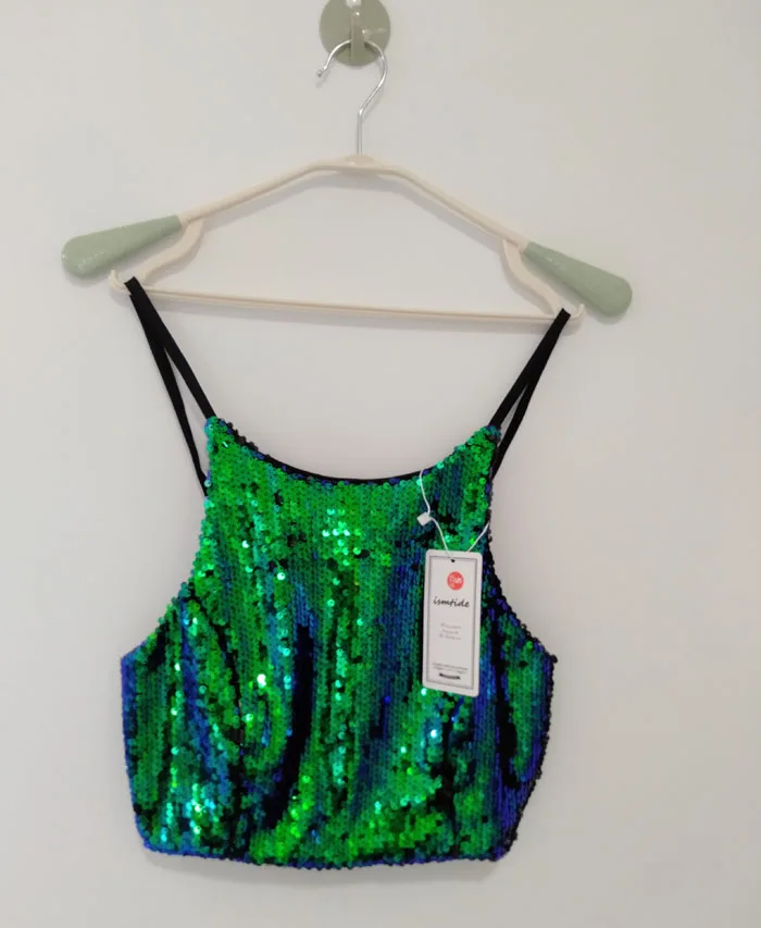 festival glitter tank top sequin crop top 18