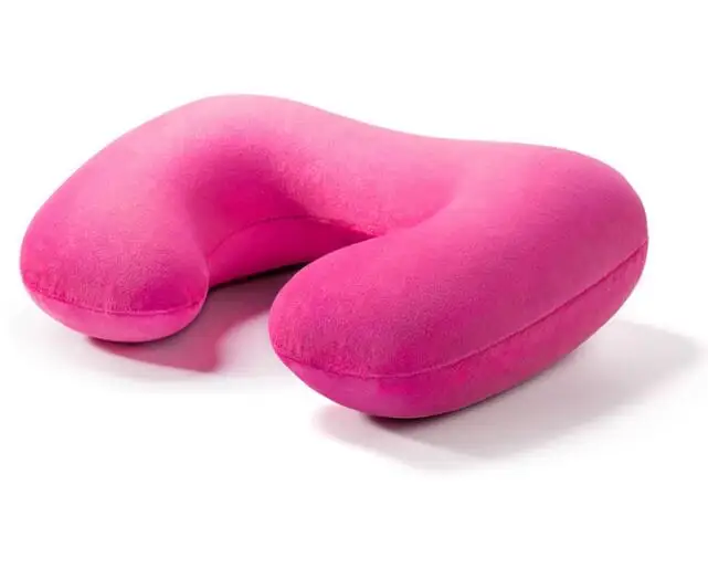 Надувные подушки u-образной формы, подушка для шеи, комфортная Подушка для сна, аксессуары для путешествий - Цвет: red