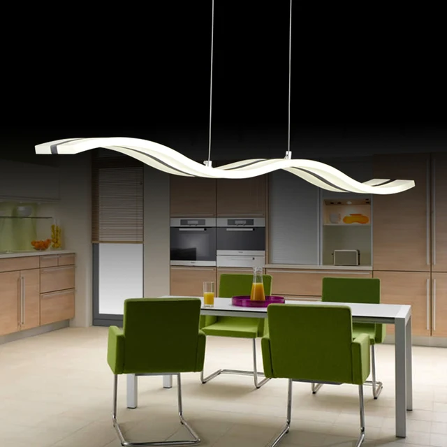 Creative Modern Wave Led Pendant Lamp S 38w Adjule Hanging Creative Modern Wave Led Pendant Lamp S 38w Adjule Hanging Dining Room Restaurant Living Chandelier 110v 220v