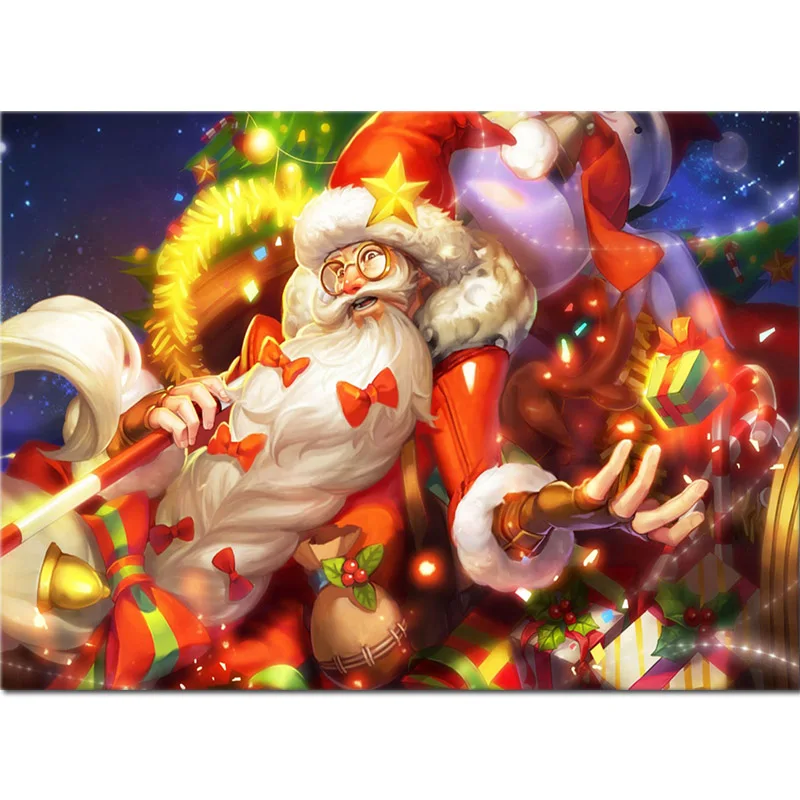 

Full Drill 5d Diy Diamond Painting Santa Claus Cartoon Diamond Embroidery Fairy Tale Rhinestone Home Decor Children's Gift A19
