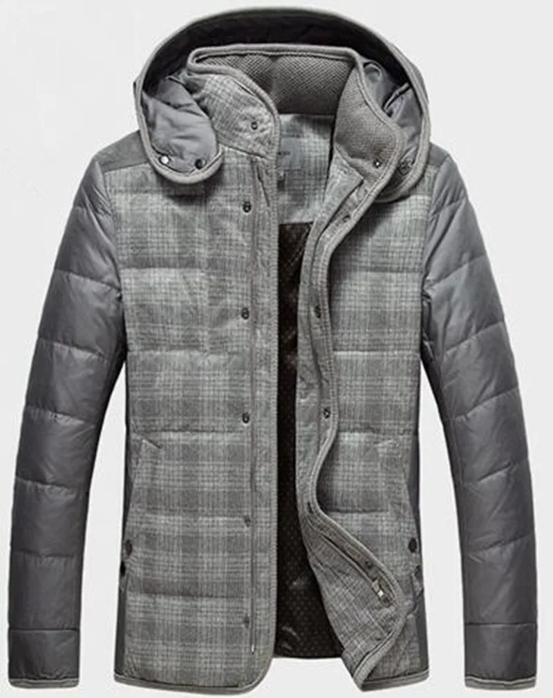 2016 new winter men warm down jacket brand Down Parkas hooded European style slim men's down 