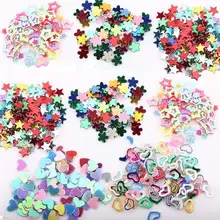 5000 шт дизайн ногтей DIY смешанный Блеск 3 мм Сердце Звезда цветок наклейки с блестками Наклейки со стразами Маникюрный Инструмент